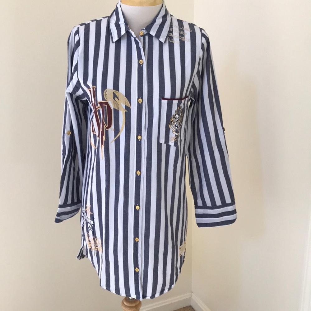 Harry Potter small striped Good VS evil long sleeve cotton shirt .